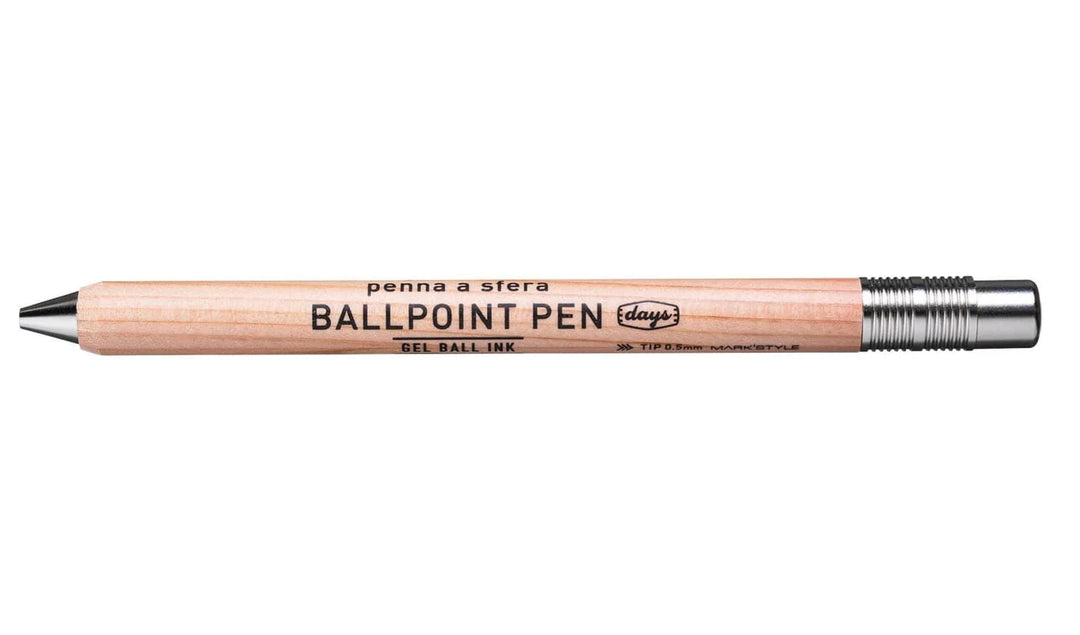 Retro Wood Ballpoint Pen with Gel Ink