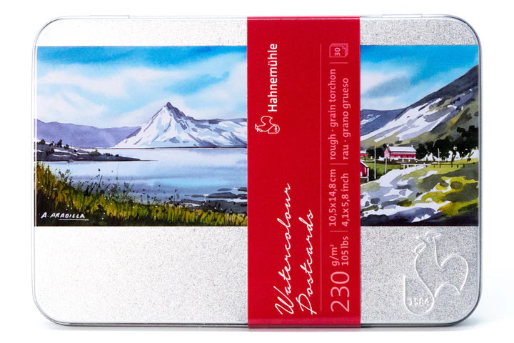 Watercolor Postcard Tin