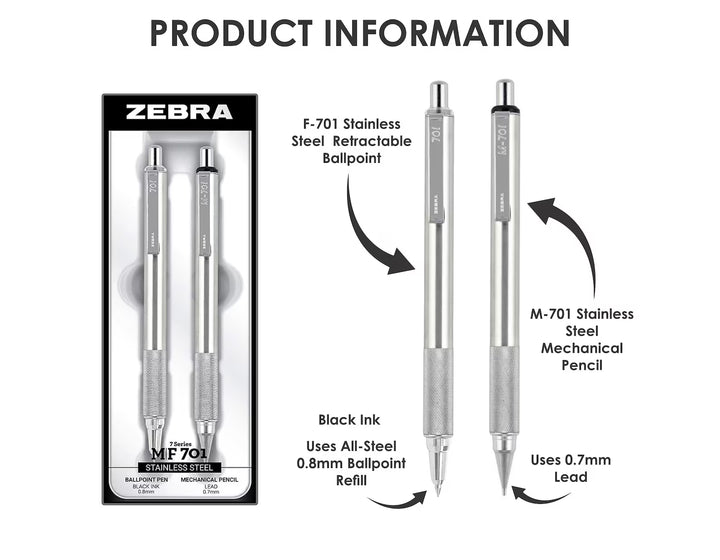 F-701 Stainless Steel Mechanical Pencil / Pen