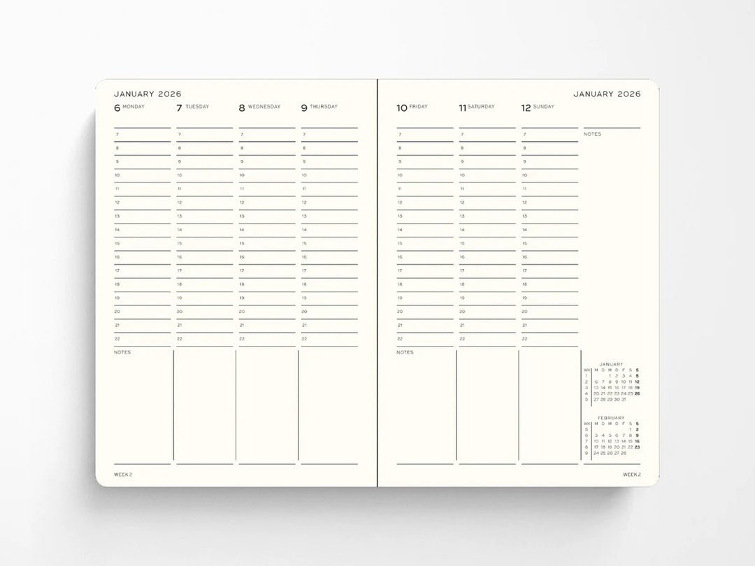 Leuchtturm Academic Week Planner Medium (A5) 2027, 18 Months