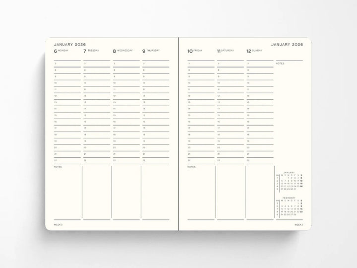 Leuchtturm Academic Week Planner Medium (A5) 2027, 18 Months