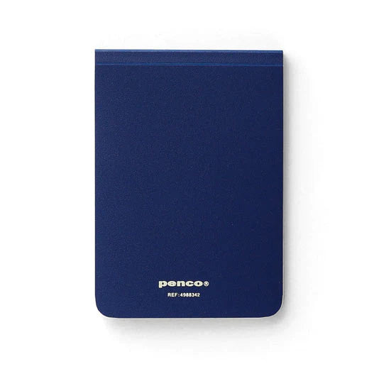 Blue notebook with 'penco' branding on a white background