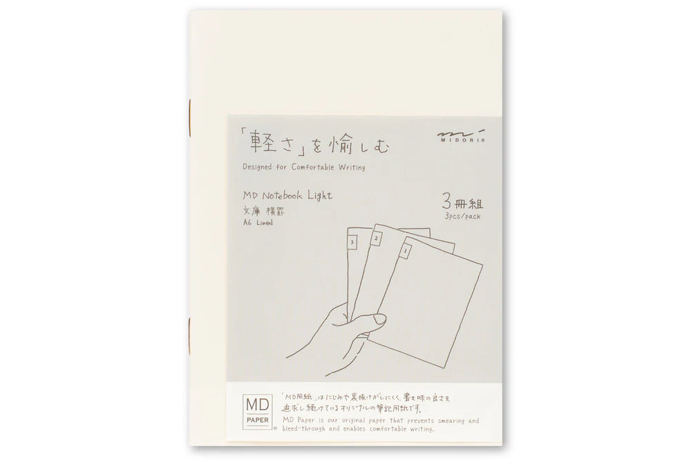 Packaging of a notebook with Japanese text on a white background