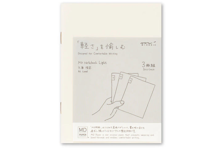 Packaging of a notebook with Japanese text on a white background