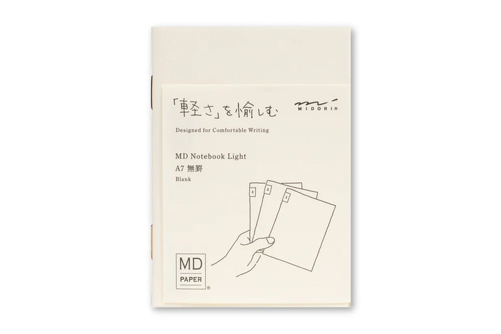 MD Notebook Light on a white background