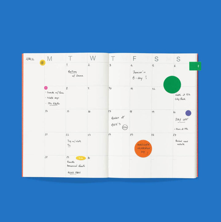 mishmash Softcover Lay-Flat Undated Planner, Monthly View