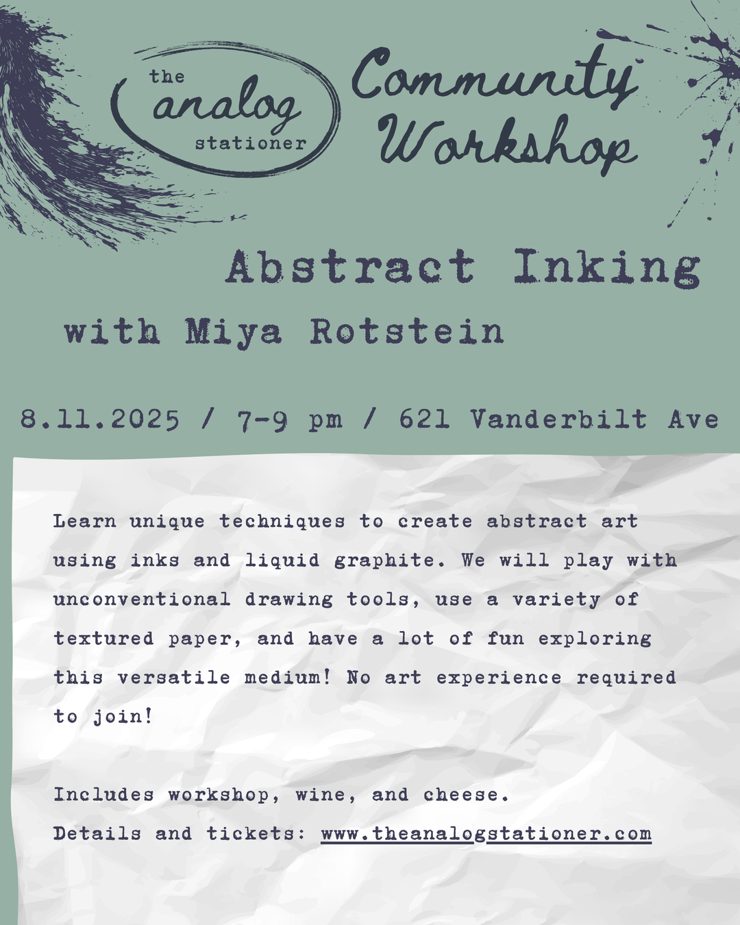 Abstract Inking with Miya Rotstein