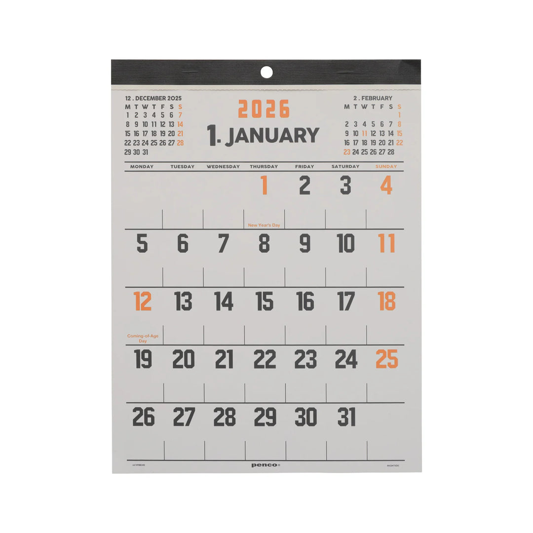 Calendar for 2026 on a white background