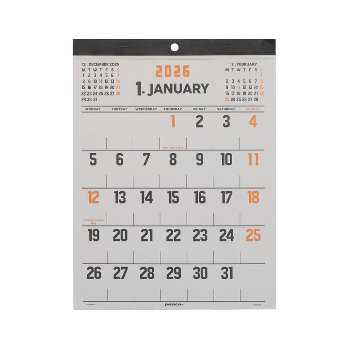 Calendar for 2026 on a white background