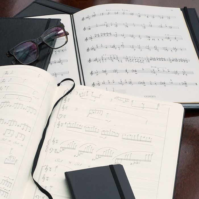 A4+ Master Slim Notebook with Staves
