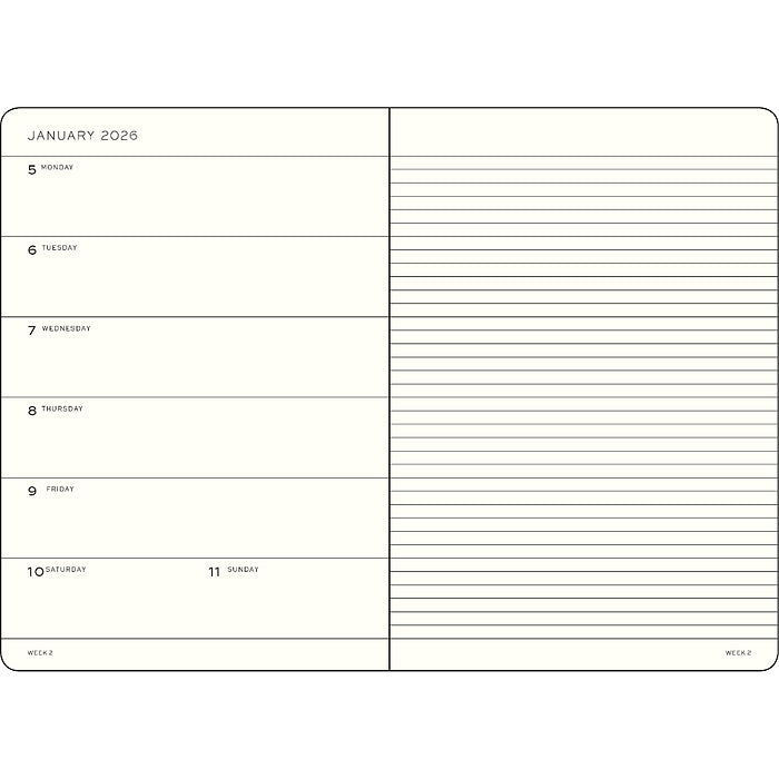 2025-2026 Weekly Planner & Notebook