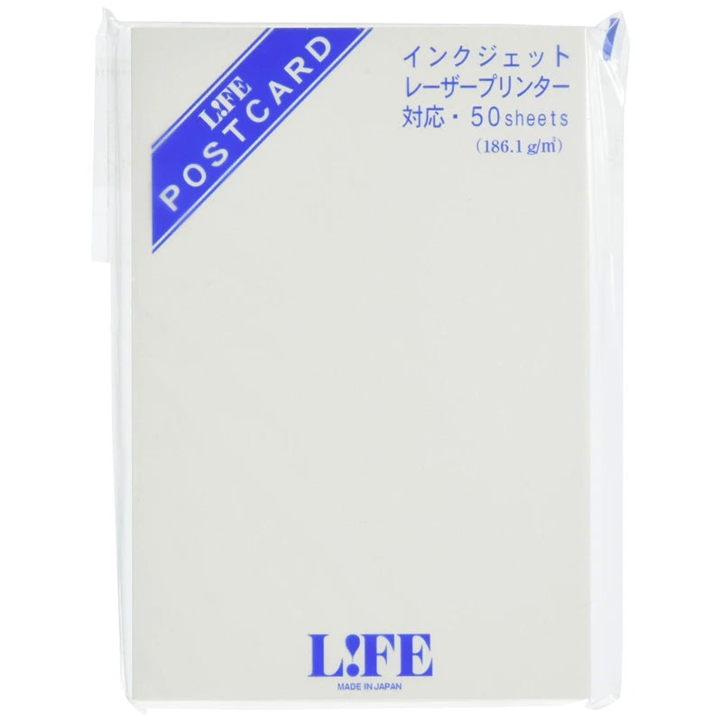 Pack of LIFE note card paper with Japanese text on a white background